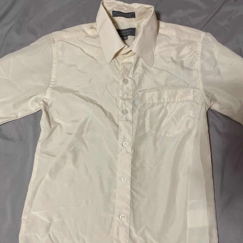 Antonio Fellici Youth Boy Light Yellow Dress shirt